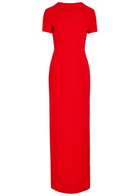 Roland Mouret Crepe Maxi Dress Red