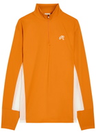 Malbon Santiago Logo Half-zip Stretch-jersey Mid-layer Jacket Orange