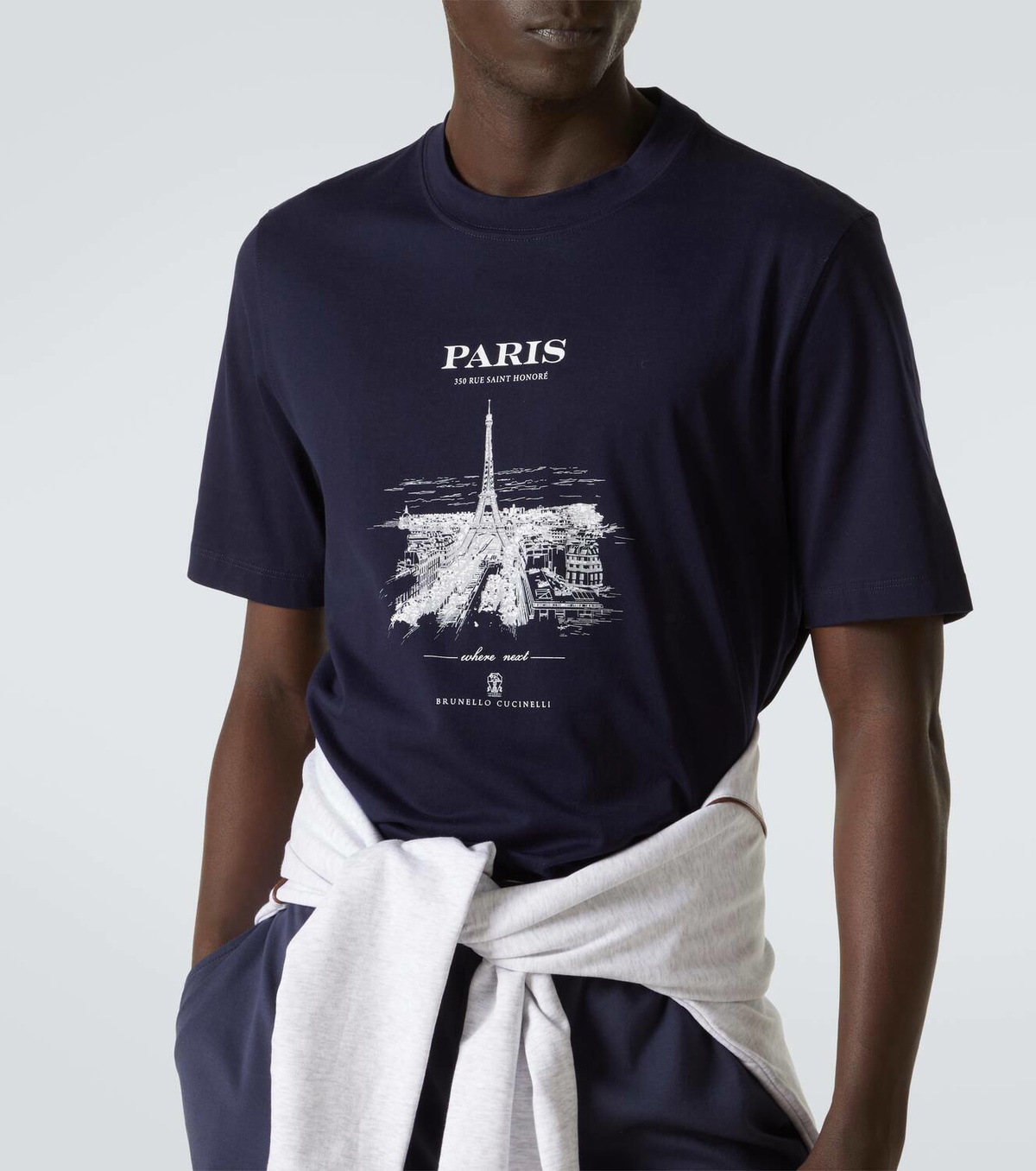 T-shirt with faux-layering (242MH8367427CNZ17) for Man