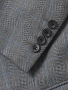 Kingsman - Prince Of Wales Checked Wool Suit Jacket - Gray