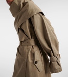 Acne Studios Shawl-detail twill cotton trench coat