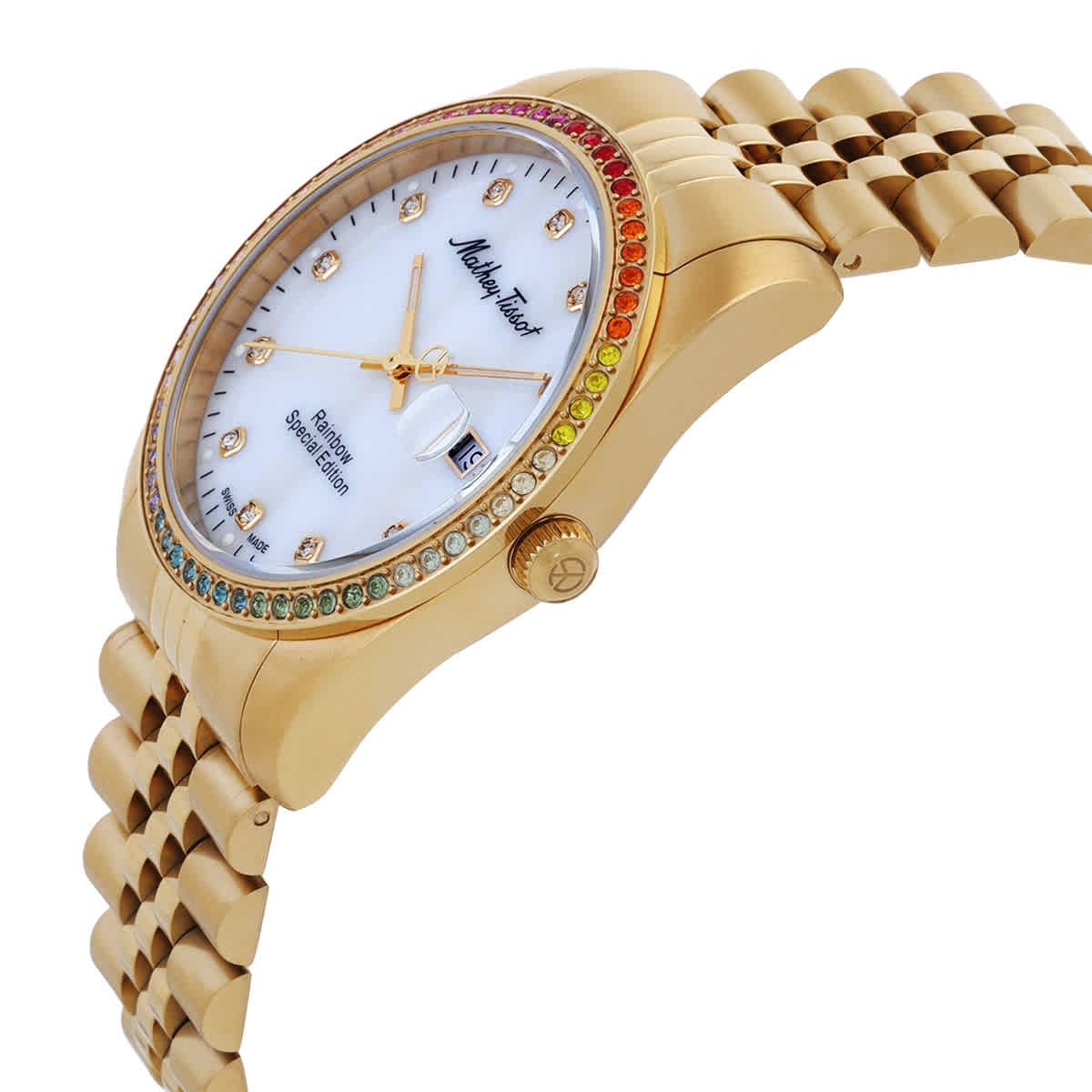 Mathey-Tissot Mathy Rainbow Quartz White Dial Unisex Watch H809PQYI