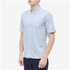 Fred Perry Authentic Men's Short Sleeve Oxford Shirt in Light Smoke
