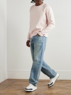 SAINT LAURENT - Logo-Embroidered Cotton-Jersey Sweatshirt - Pink