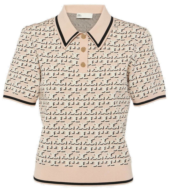 Photo: Tory Burch Logo jacquard polo shirt