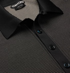 TOM FORD - Silk-Jacquard Polo Shirt - Black