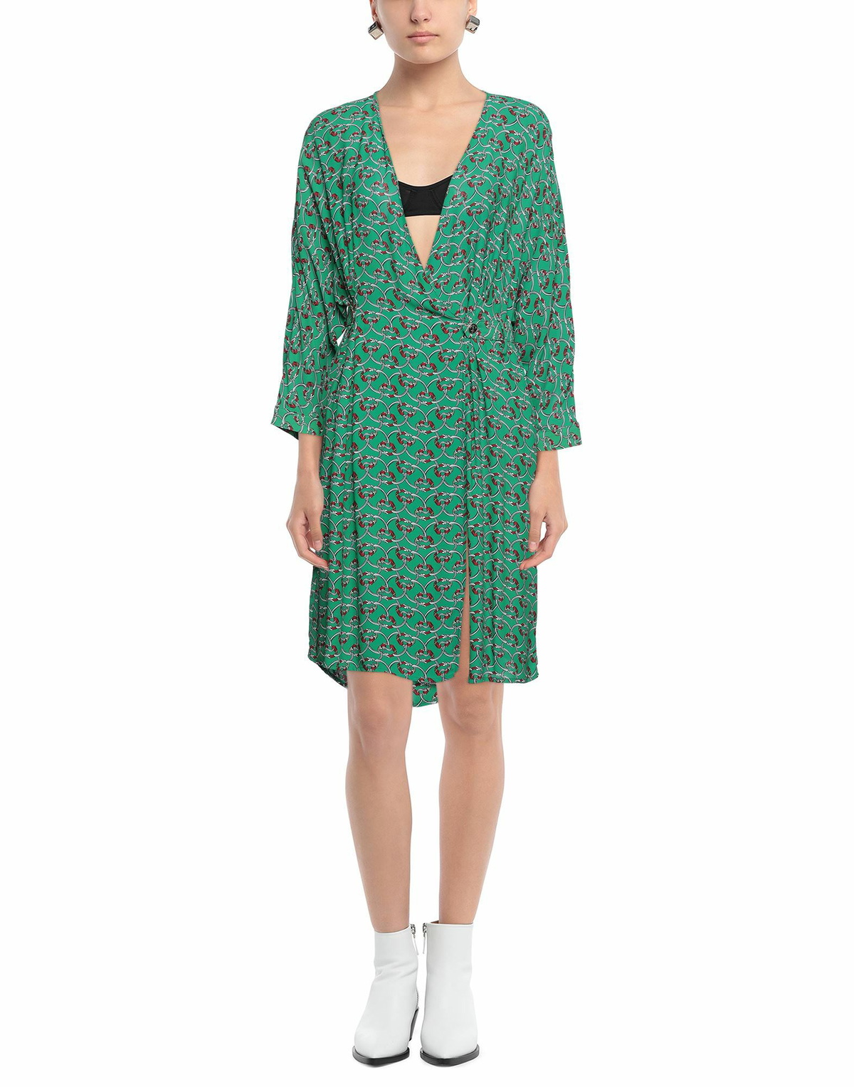 Manila Grace Womens Midi dress in Green