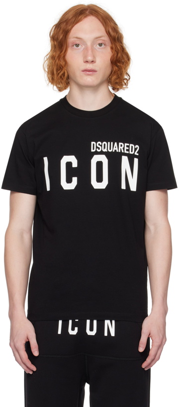 Photo: Dsquared2 Black 'Be Icon' T-Shirt