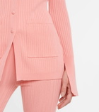 Live The Process - Tuxedo ribbed-knit cardigan