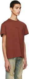 Maison Margiela Brown Embroidered T-Shirt