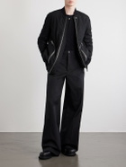 Rick Owens - Wide-Leg Cotton-Blend Canvas Trousers - Black