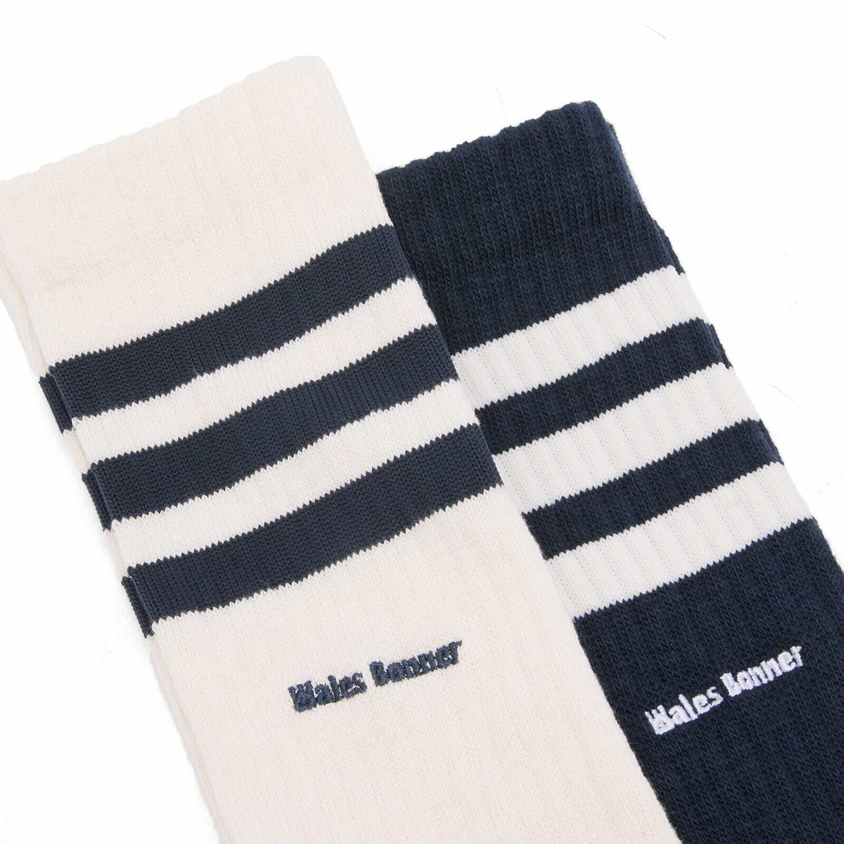 Adidas x Wales Bonner 3-Stripe Socks in Night Navy/Chalk White