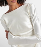 Danielle Frankel Bridal Simone wool and silk satin gown