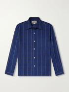 Kartik Research - Checked Cotton-Canvas Shirt - Blue