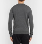 AMI - Logo-Embroidered Wool Sweater - Men - Gray