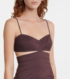 Zeynep Arçay Cutout cotton-blend minidress