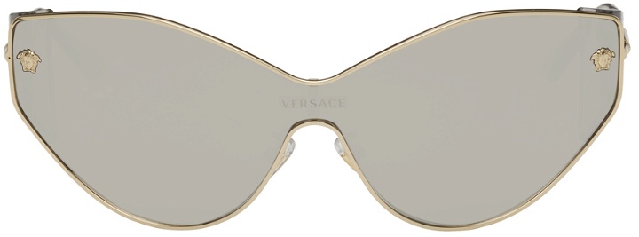 Photo: Versace Gold Medusa Chic Sunglasses