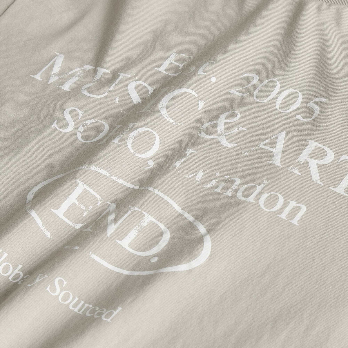 END. Worn Established LS T-shirt in Washed Grey