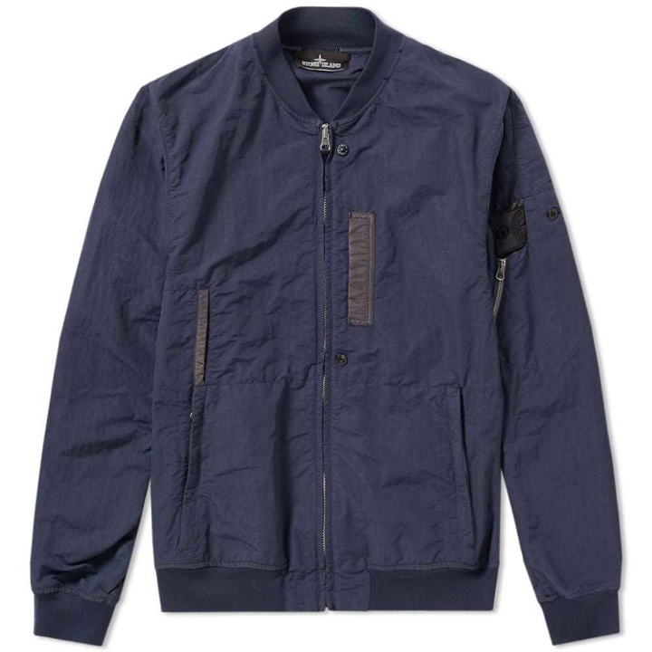 Photo: Stone Island Shadow Project Naslan Garment Dyed Bomber Jacket Blue