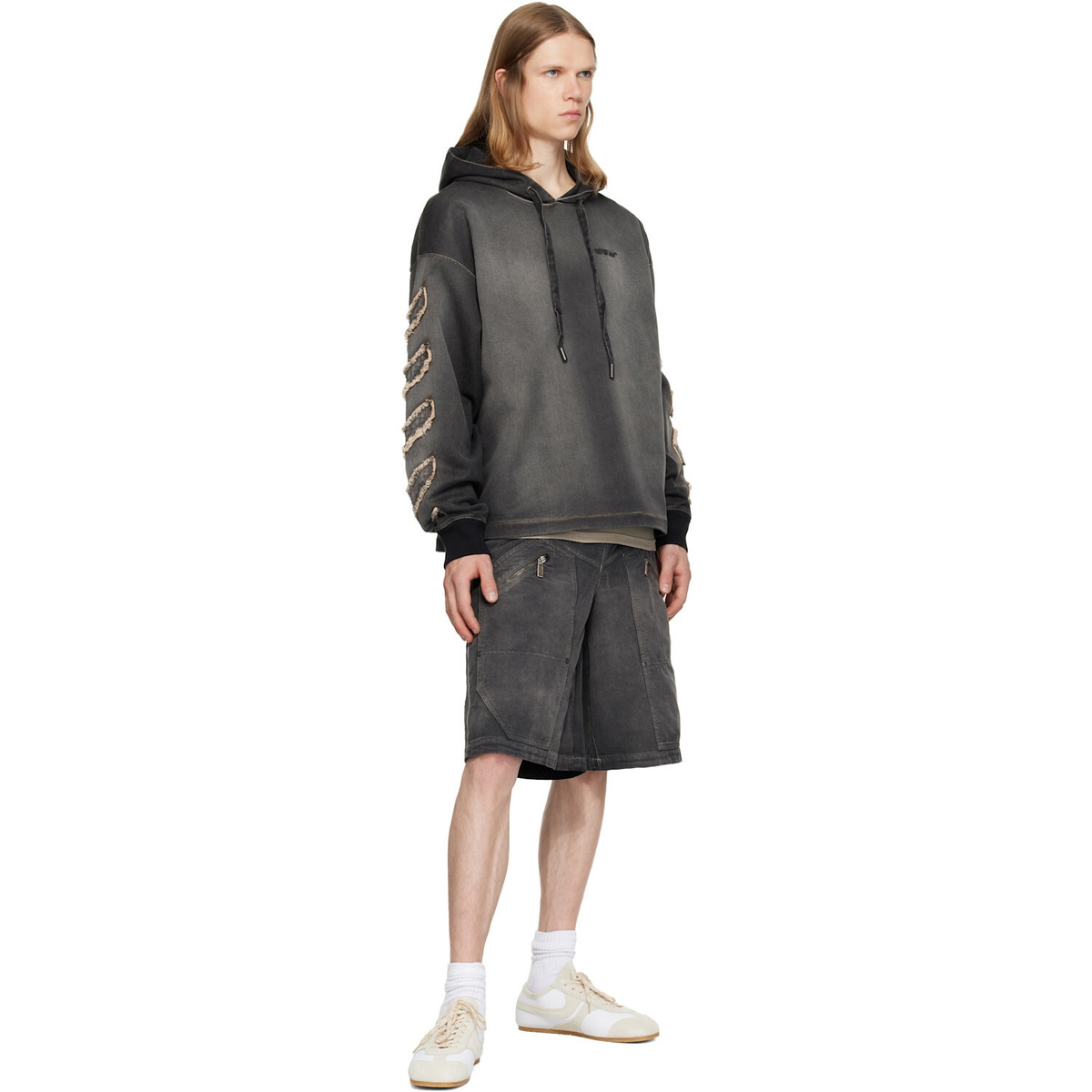 Off-White Black Owr Grad Cot Carpenter Shorts