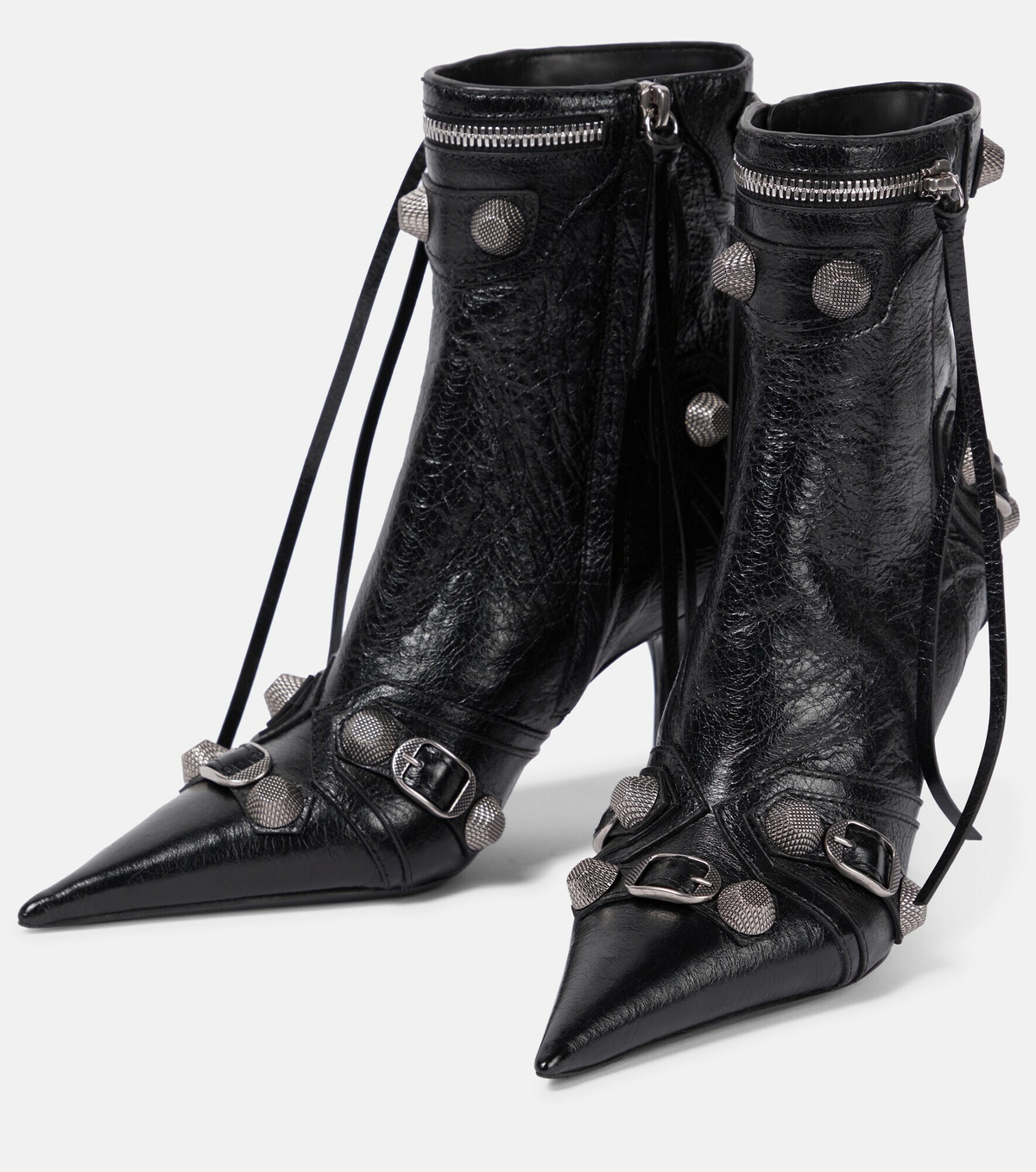 Balenciaga - Cagole leather ankle boots