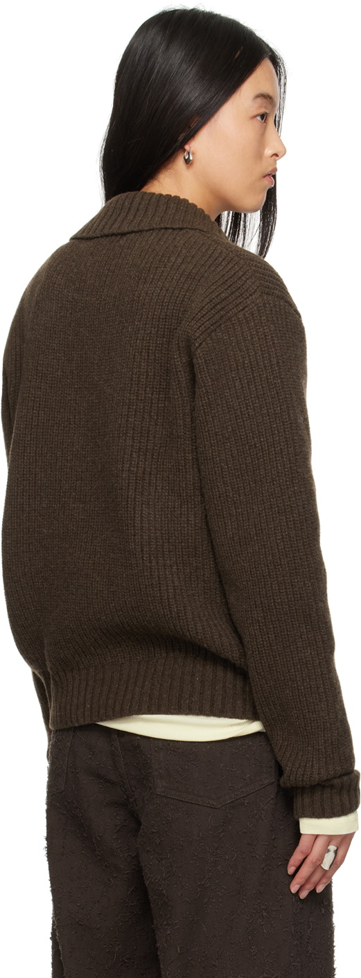 mfpen Brown Collar Sweater