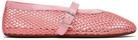 ALAÏA Pink Fishnet Ballerina Flats