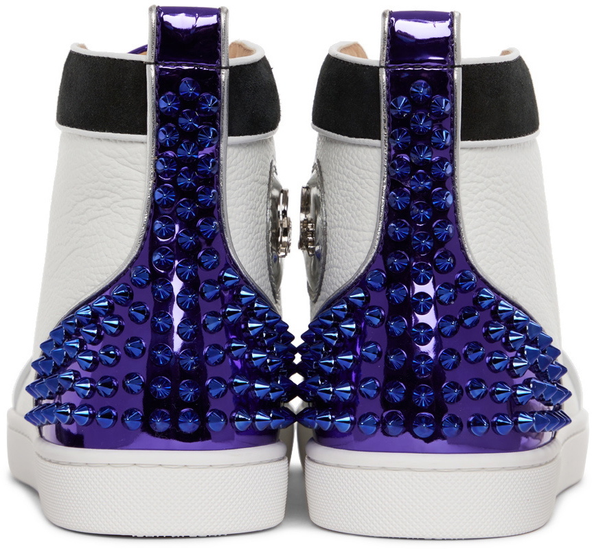 Christian louboutin white on sale sneakers with spikes