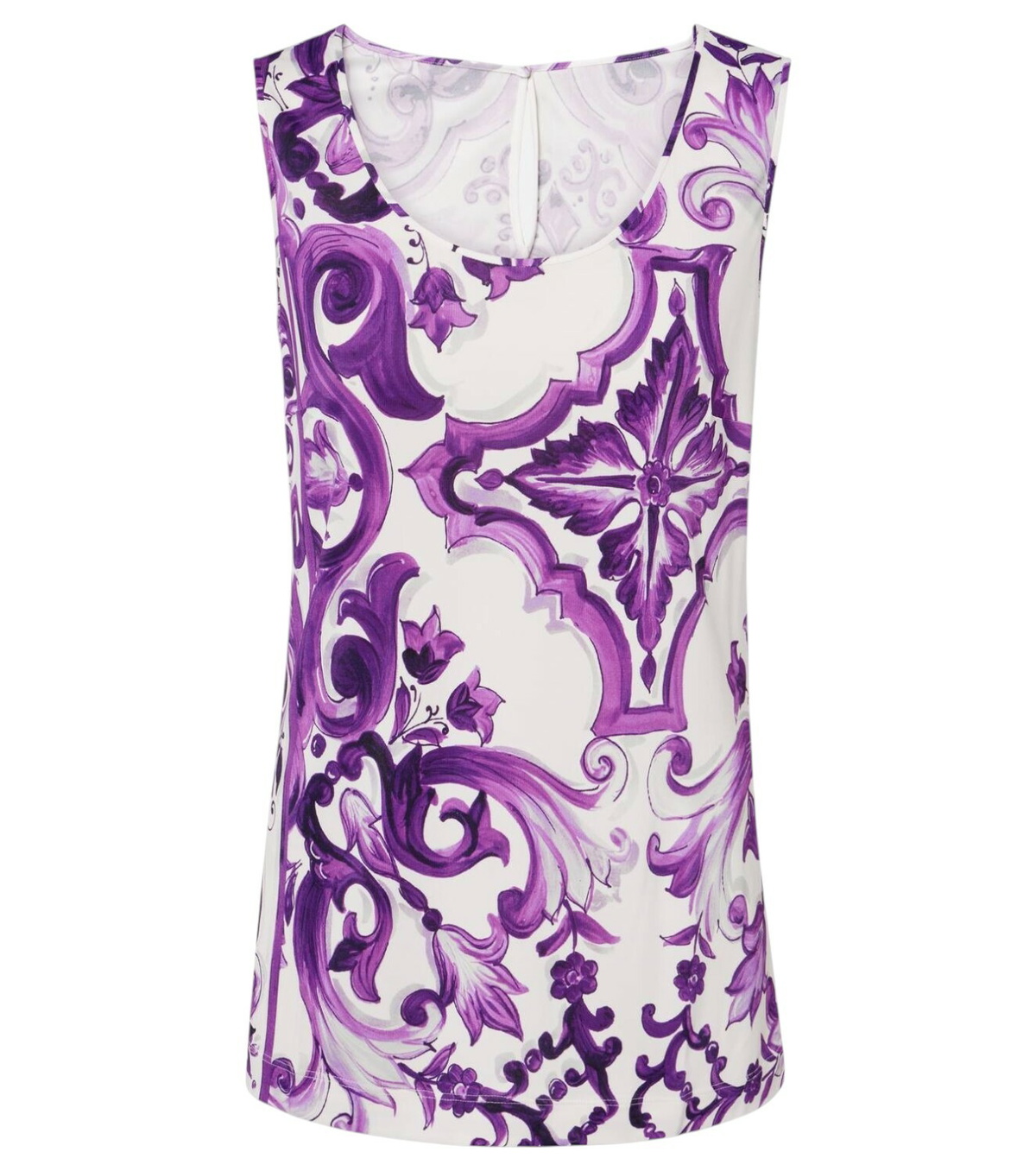 Dolce and Gabbana Pink Poplin Floral Tank Top Dolce & Gabbana