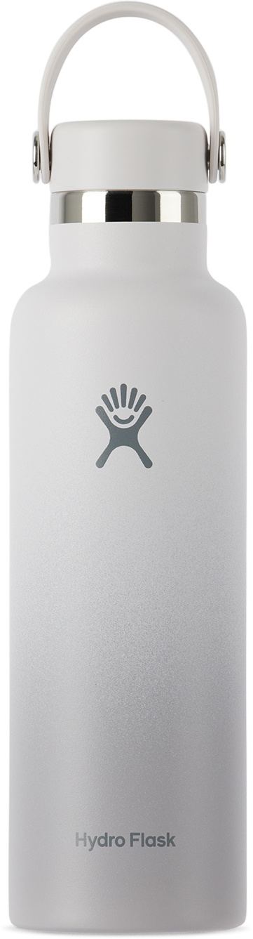 Hydro Flask 21 oz Standard Mouth Bottle (White)