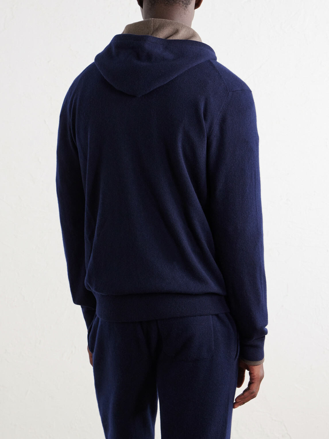 FEDELI - Davis Cashmere Zip-Up Hoodie - Blue