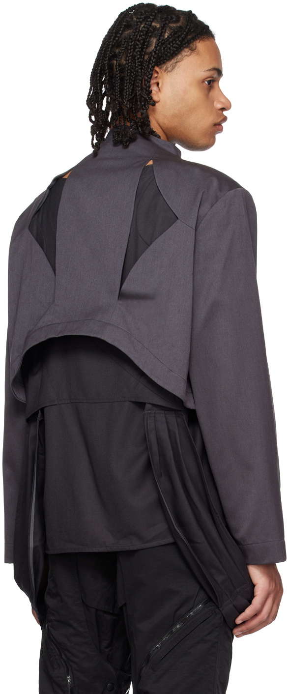 ænrmòus Gray Ciam Shirt & Vest Set ænrmòus