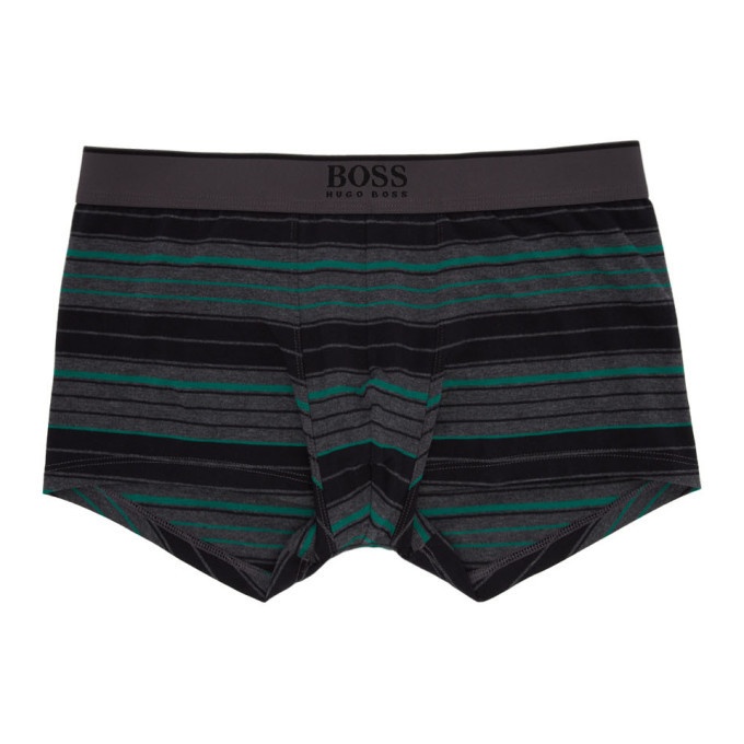 Photo: Boss Grey and Green Stripe Boxer Briefs