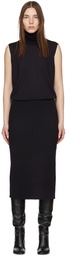 Victoria Beckham Navy Fitted Polo Dress