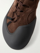 LOEWE - Grip Logo-Appliquéd Trimmed-Suede Sneakers - Brown