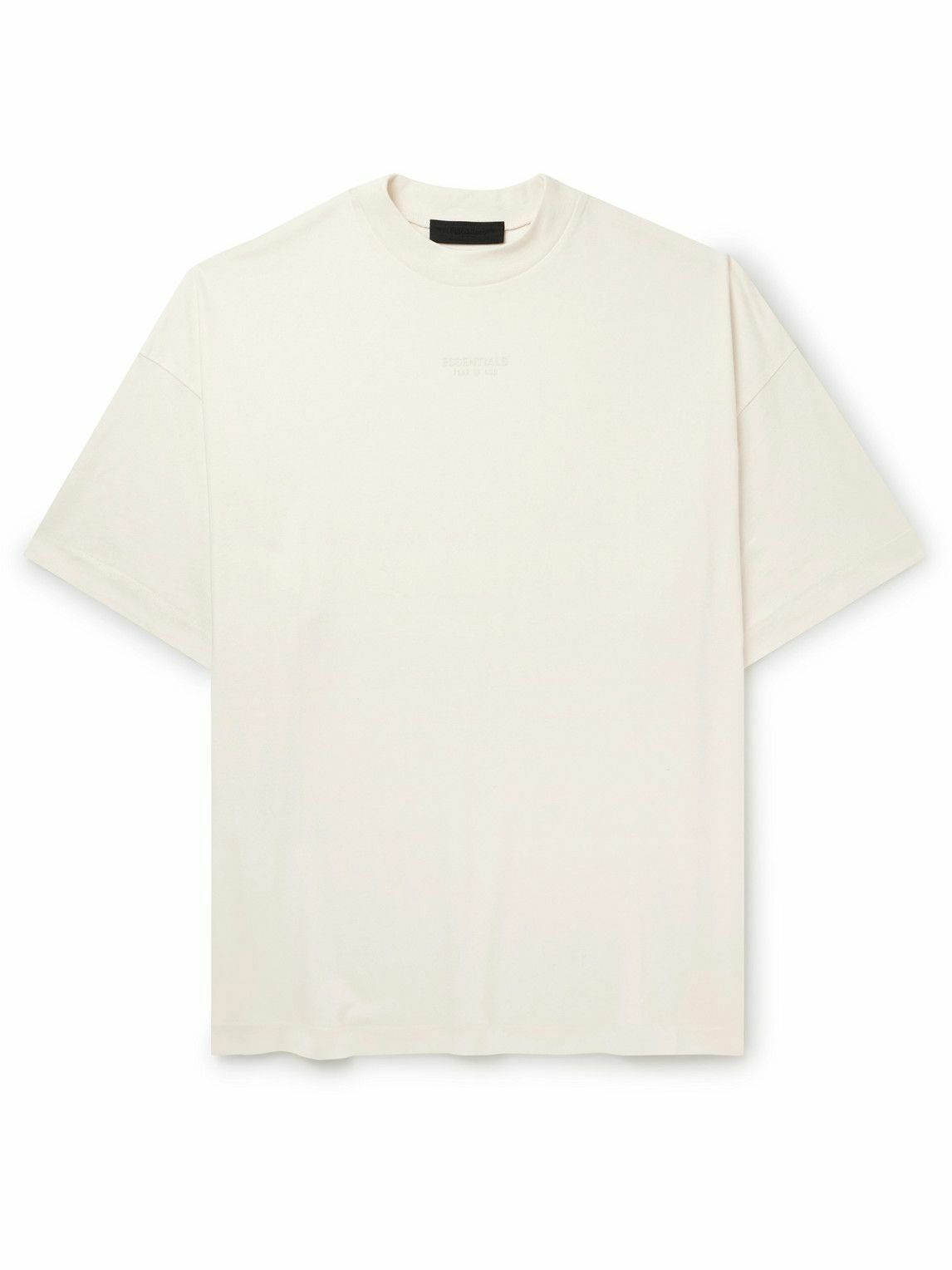 FEAR OF GOD ESSENTIALS - Oversized Logo-Appliquéd Cotton-Jersey T-Shirt ...