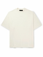 FEAR OF GOD ESSENTIALS - Oversized Logo-Appliquéd Cotton-Jersey T-Shirt - Neutrals
