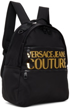 Versace Jeans Couture Black Golden Logo Backpack