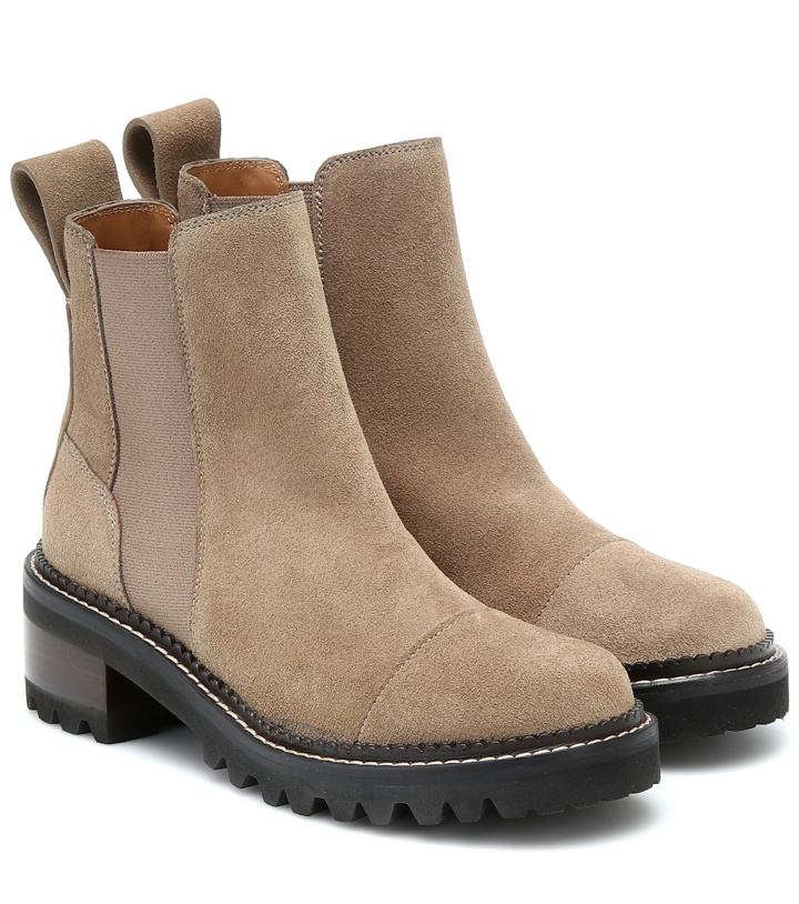 Photo: See By Chloe - Mallory suede Chelsea boots
