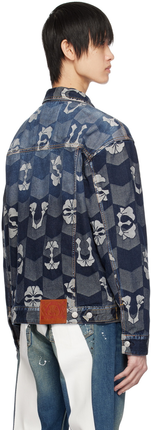 Evisu Indigo Jacquard Denim Jacket