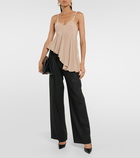 Victoria Beckham Asymmetric silk crêpe de chine top