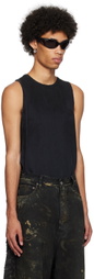Balenciaga Black Outside Loop Tank Top