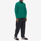 Homme Plissé Issey Miyake Men's Pleated Popover Hoody in Emerald Green