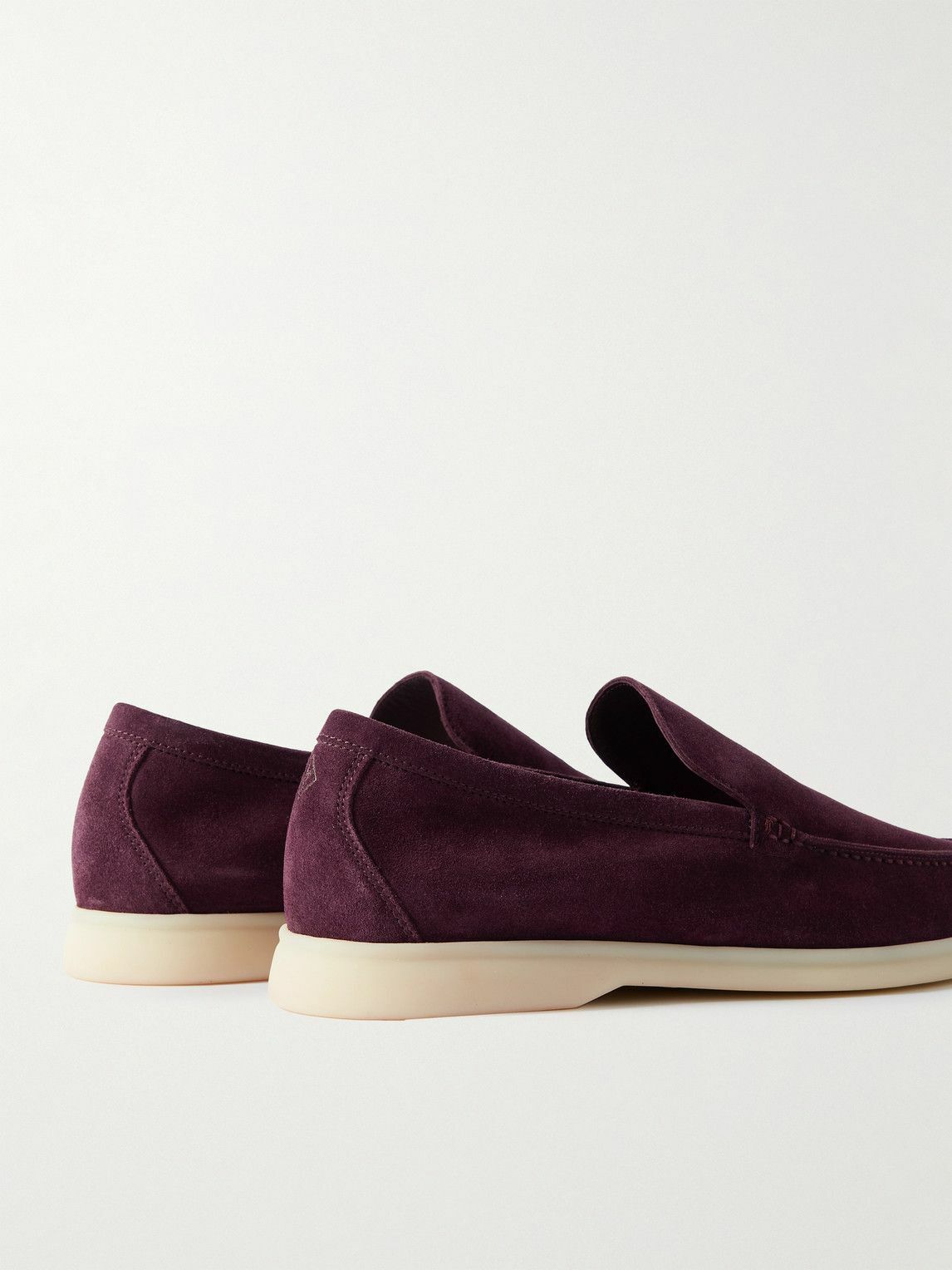 Loro Piana - Summer Walk Suede Loafers - Burgundy Loro Piana display picture 1