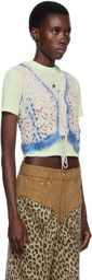 Andersson Bell Beige Western Lace-Up Knit Vest