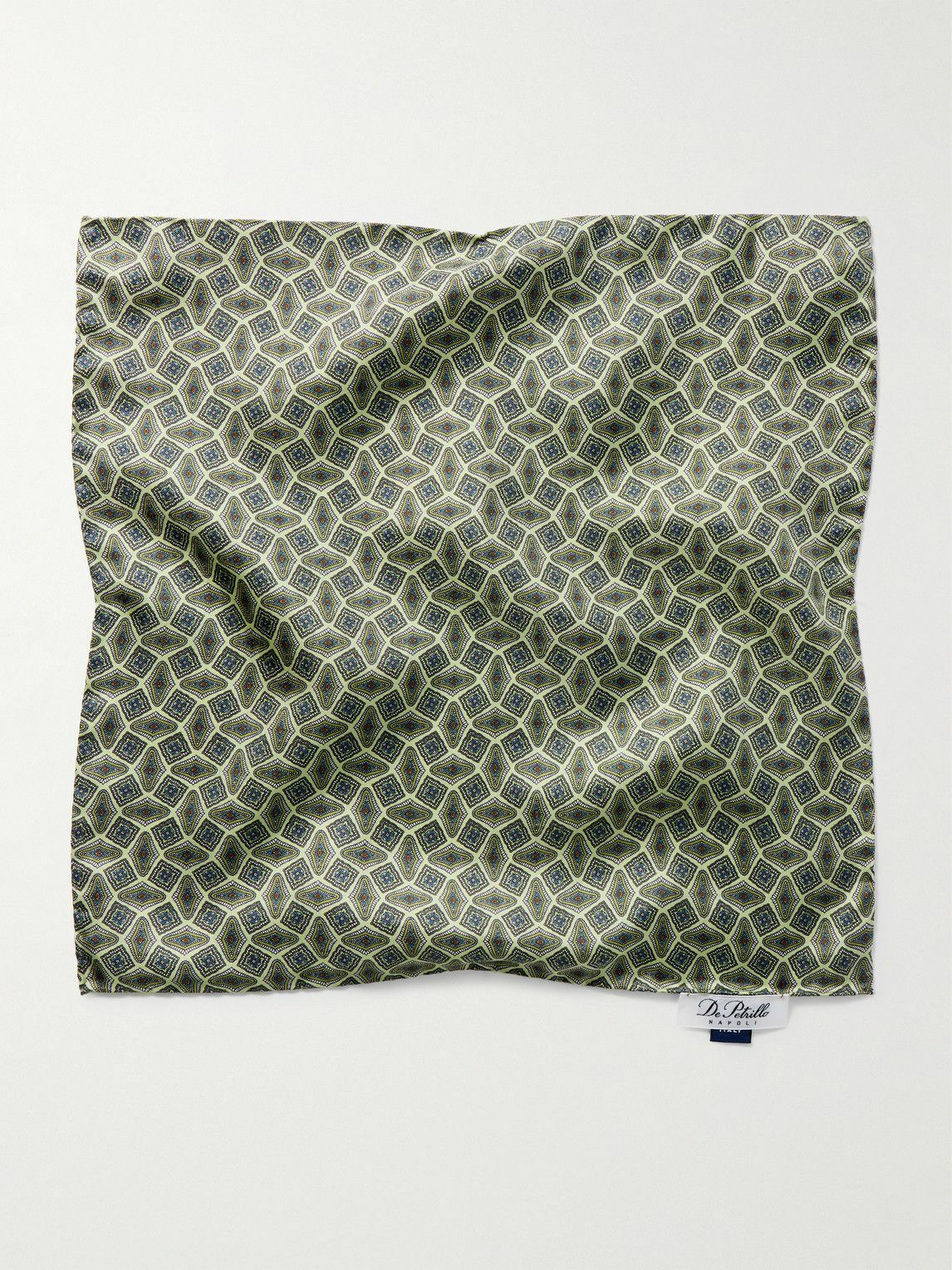 De Petrillo - Printed Silk-Twill Pocket Square
