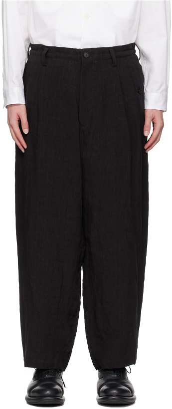 Photo: Y's For Men Black Pleated Trousers