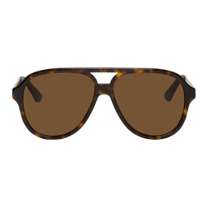 Gucci Tortoiseshell Aviator Sunglasses Gucci