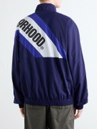 Neighborhood - Logo-Print Colour-Block Taffeta Track Jacket - Blue