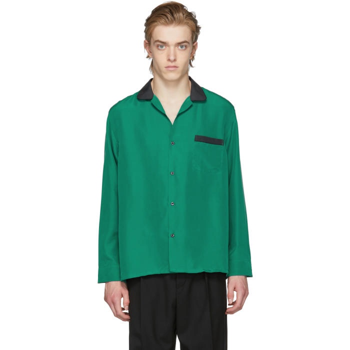 Photo: Cobra S.C. Green and Black Washed Silk Cabriolet Shirt